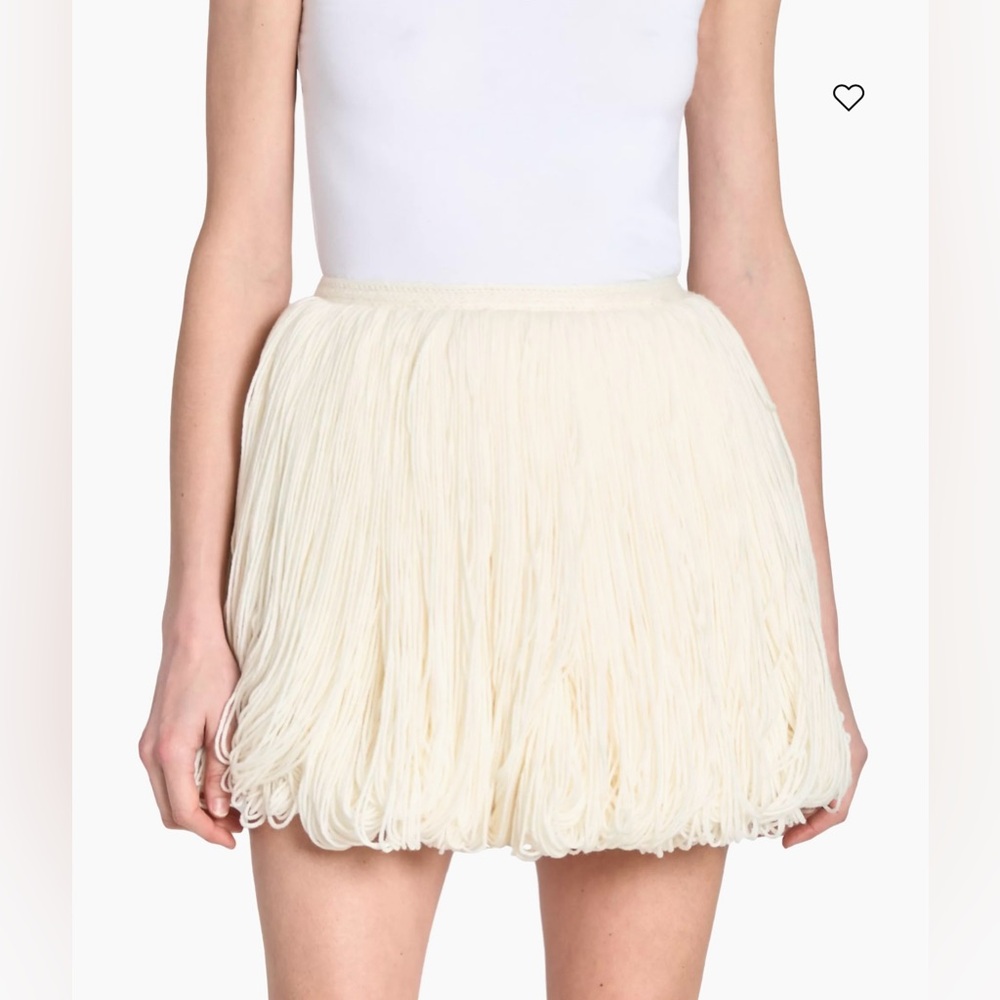 Alaia Fringes Wool Miniskirt